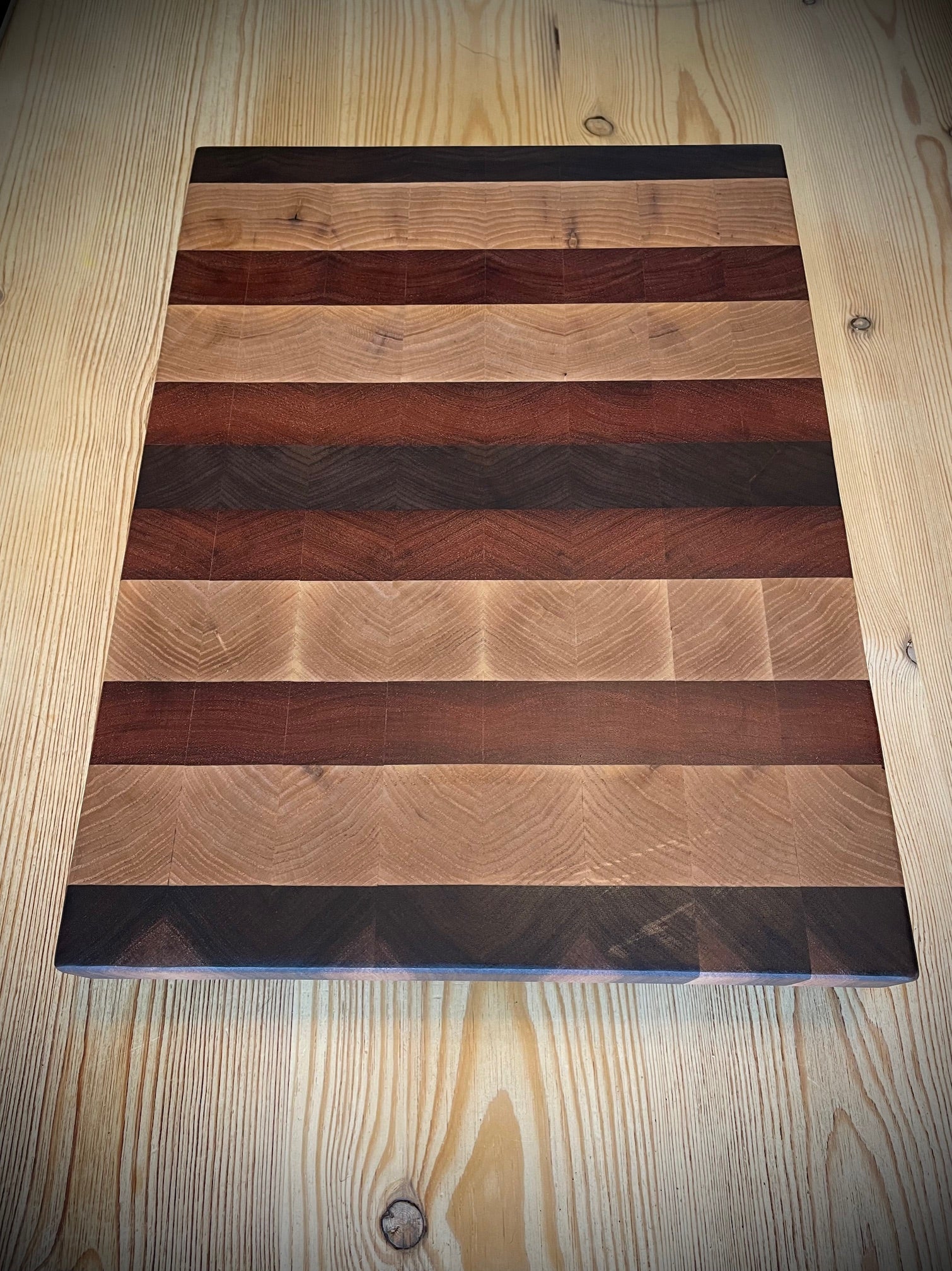 Nine Mile Industrial End Grain Chopping Board Grain